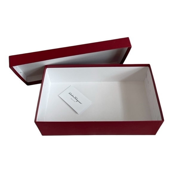 Authentic Empty Salvatore Ferragamo BOX with Certificate Red Storage Box GiftBox - Picture 3 of 5